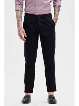 Snitch - Black Solid Slim Fit Trouser