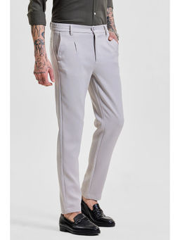 Snitch - Light Grey Slim Fit Straight Trouser