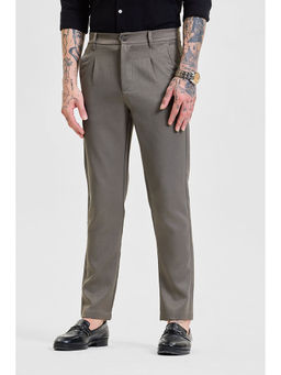 Snitch - Dark Beige Slim Fit Straight Trouser
