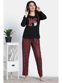 Zivame - Rio Red Mickey Mania Knit Poly T-Shirt with Pyjama (Set of 2)
