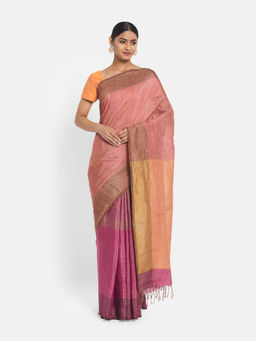 Fabindia - Silk Linen Geometric Saree