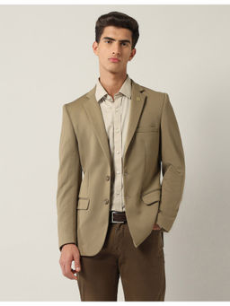 AD By Arvind - Green Tailored Fit Dobby Blazer