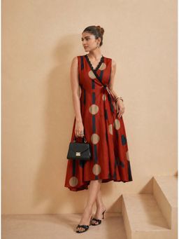 DECKEDUP - Red Truffle Wrap Dress