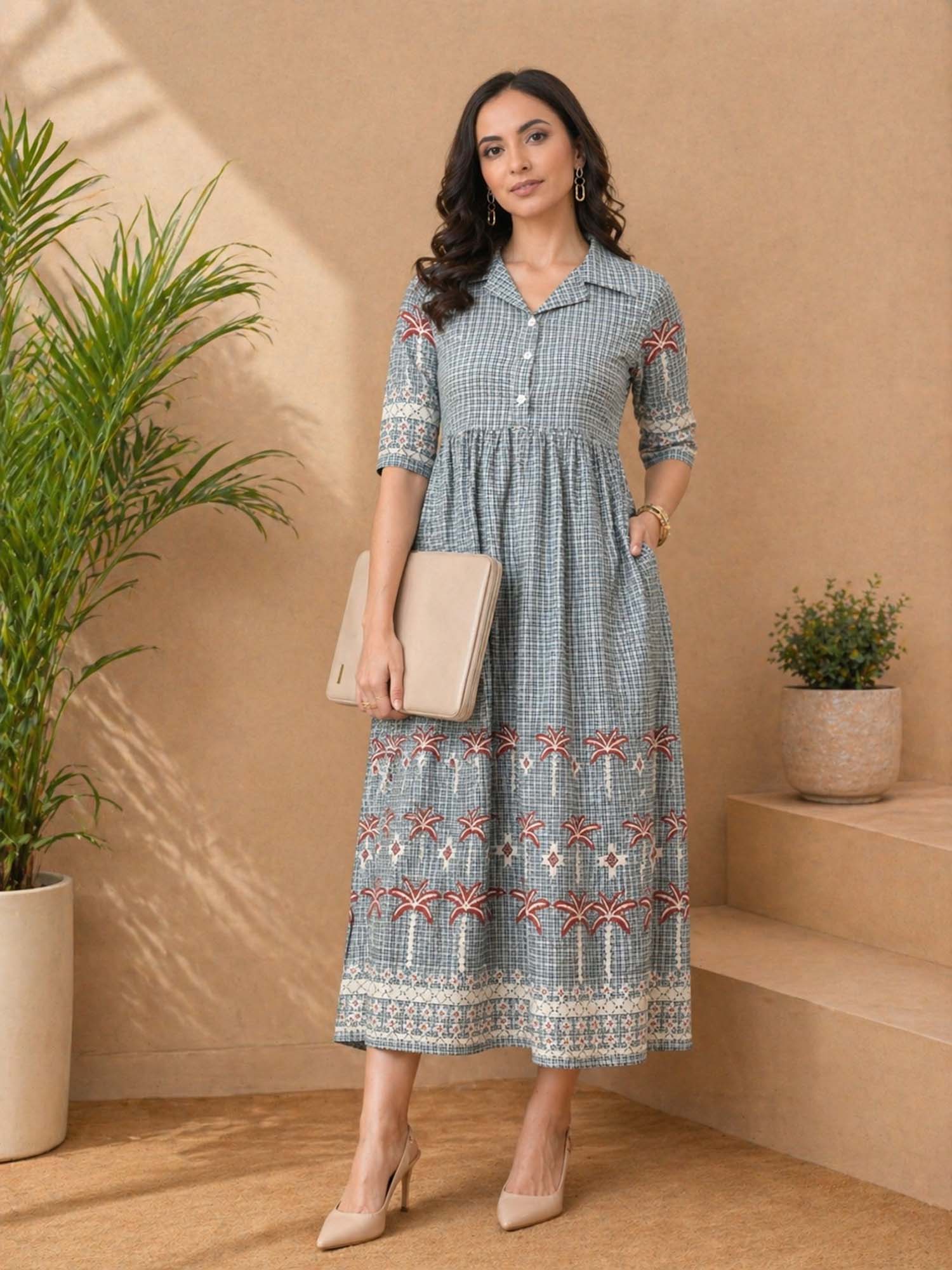 deckedup Blue Oasis Shirt Dress-picture-12
