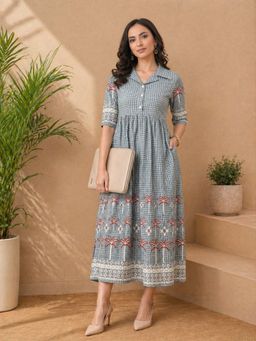 DECKEDUP - Blue Oasis Shirt Dress