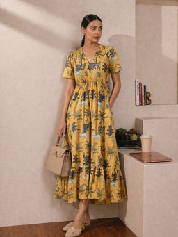 DECKEDUP - Yellow Tropical Paradise Dress