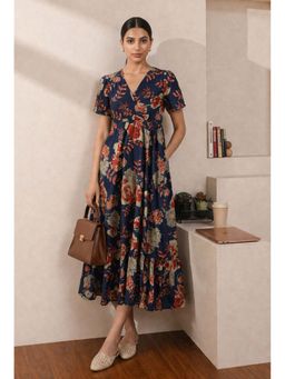 DECKEDUP - Blue Indigo Rose Muse Dress