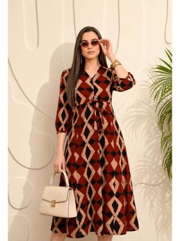 DECKEDUP - Maroon Rajputana Dress