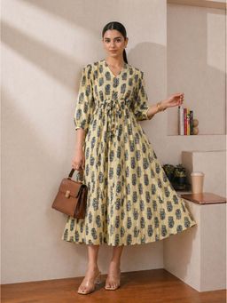 DECKEDUP - Cream Heritage Whisper Dress