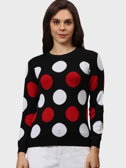 Campus Sutra - Multi-color Polka Dots Sweater