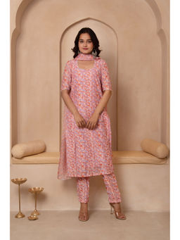 POMCHA - Pink Dhoop Chaav Asmi Muslin Straight Kurta with Pant and Dupatta (Set of 3)