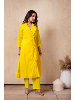 POMCHA - Dhoop Chaav Bright Yellow Cotton Co-Ord (Set of 2)