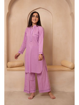 POMCHA - Dhoop Chaav Orchid Purple Cotton Co-Ord (Set of 2)
