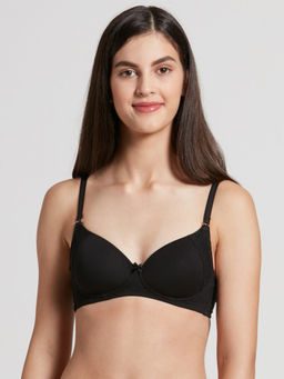 Jockey - FE34 Wirefree Padded Super Combed Cotton Elastane T-Shirt Bra - Black