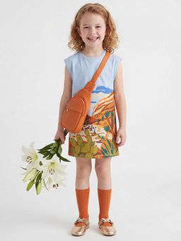 United Colors of Benetton - Blue Printed Regular Fit Dress