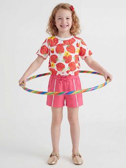 United Colors of Benetton - Pink Solid Regular Fit Shorts