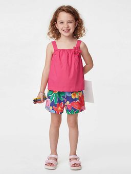 United Colors of Benetton - Purple Floral Regular Fit Shorts