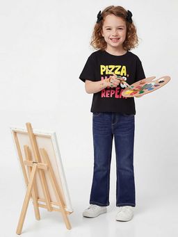 United Colors of Benetton - Black Typography Comfortable Fit T-Shirt