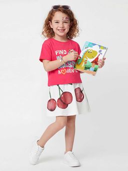 United Colors of Benetton - Pink Typography Comfortable Fit T-Shirt