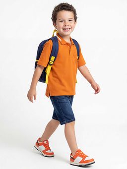 United Colors of Benetton - Regular Fit Mid Rise Shorts Blue