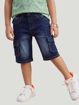 United Colors of Benetton - Regular Fit Long Denim Shorts Blue