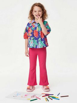 United Colors of Benetton - Regular Fit Regular Collar Floral Shirt Multi-Color