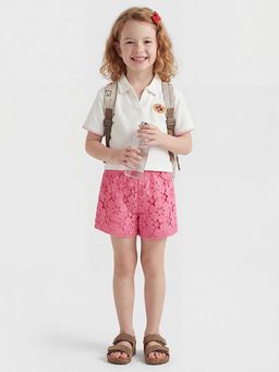 United Colors of Benetton - Cropped Fit Johny Collar Solid Polo T-Shirt White