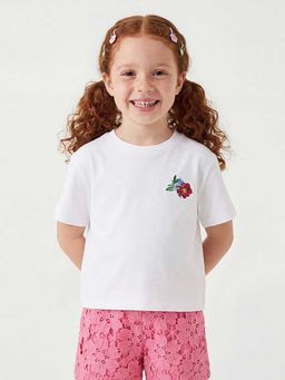 United Colors of Benetton - Cropped Fit Round Neck T-Shirt White