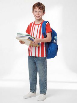 United Colors of Benetton - Boys Light Fade Baggy Fit Mid Rise Solid Jeans