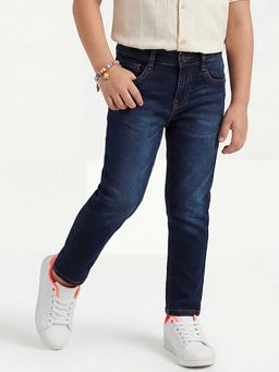 United Colors of Benetton - Navy Slim Fit Mid Rise Solid Jeans