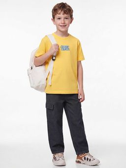 United Colors of Benetton - Wide Leg Mid Rise Solid Cargo Pant