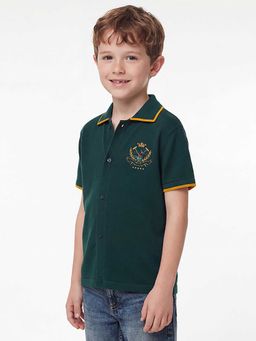United Colors of Benetton - Teal Regular Fit Embroidered Polo T-shirt