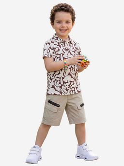 United Colors of Benetton - Brown Regular Fit Printed Polo T-shirt