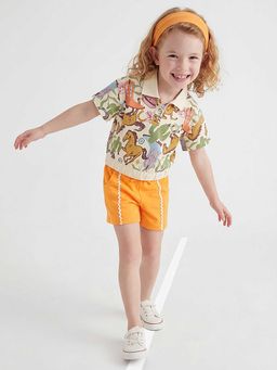 United Colors of Benetton - Cropped Polo T-Shirt Multi-Color