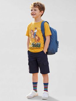 United Colors of Benetton - Yellow Pure Cotton Half Sleeves T-Shirt