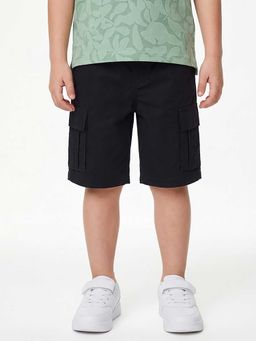 United Colors of Benetton - Black Pure Cotton Solid Shorts