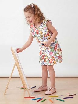 United Colors of Benetton - Multi-Color Pure Cotton Printed Top