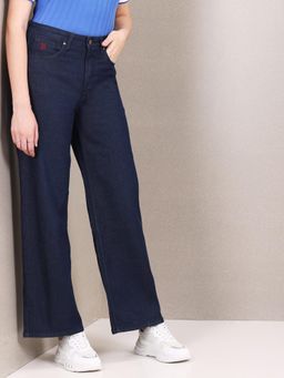 U.S. POLO ASSN. - High Rise Rinsed Wide Leg Jeans