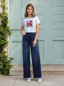 U.S. POLO ASSN. - Wide Leg Fit Blue Jeans