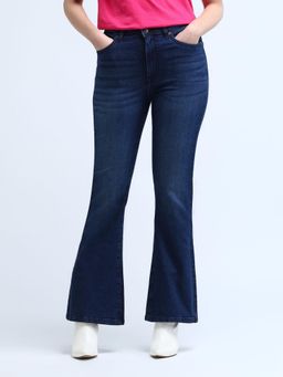 U.S. POLO ASSN. - Navy Blue High Rise Flared Fit Jeans