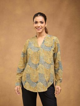 Fabindia - Yellow Pull On Full Sleeves Tunic