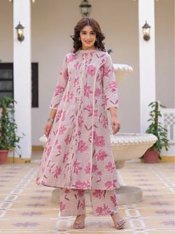Autumnlane - Pink Mandarin Neck Printed Co-ord Set