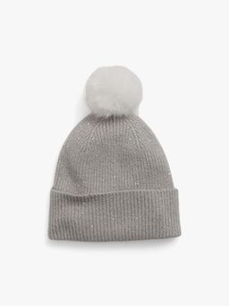 GAP - Grey Embellished Polyester Beanie