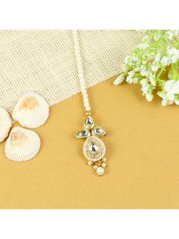 Asthetika Kids - Peach Embellished Beads Maang Tikka