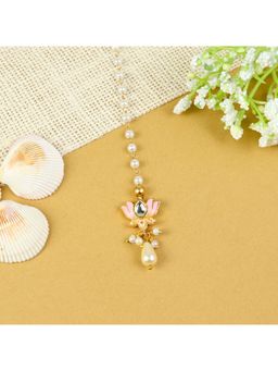 Asthetika Kids - Pink Embellished Beads Maang Tikka