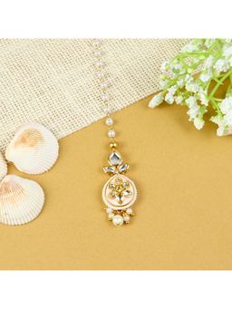 Asthetika Kids - Pink Embellished Beads Maang Tikka