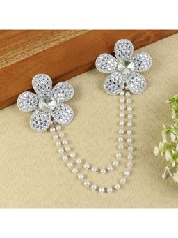 Asthetika Kids - Silver Embellished Beads Hair Clip