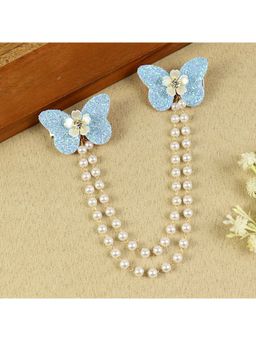 Asthetika Kids - Blue Embellished Beads Hair Clip