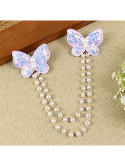 Asthetika Kids - Purple Embellished Beads Hair Clip