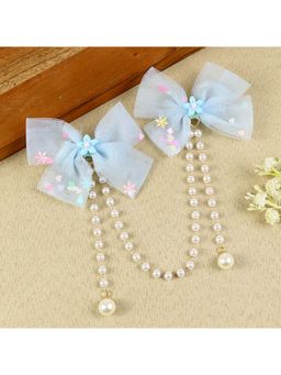 Asthetika Kids - Blue Embellished Beads Hair Clip